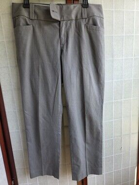 Banana Republic Grey Stretch Cotton Trouser Dress Pants Workwear Professional